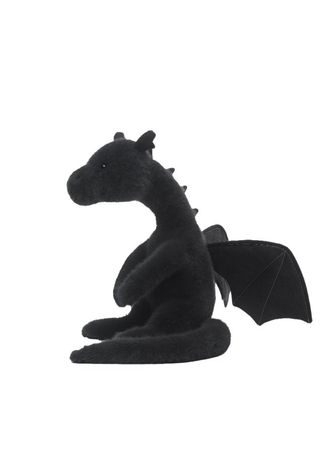Jooki Cute Welsh Dragon Cub Black Plush Toy with PP Cotton, Comfortable Sleeping Pillow, Birthday Gift - Image 4