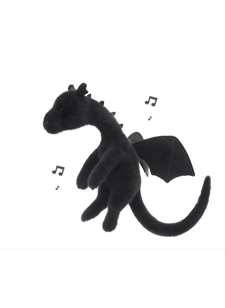 Jooki Cute Welsh Dragon Cub Black Plush Toy with PP Cotton, Comfortable Sleeping Pillow, Birthday Gift - Image 5