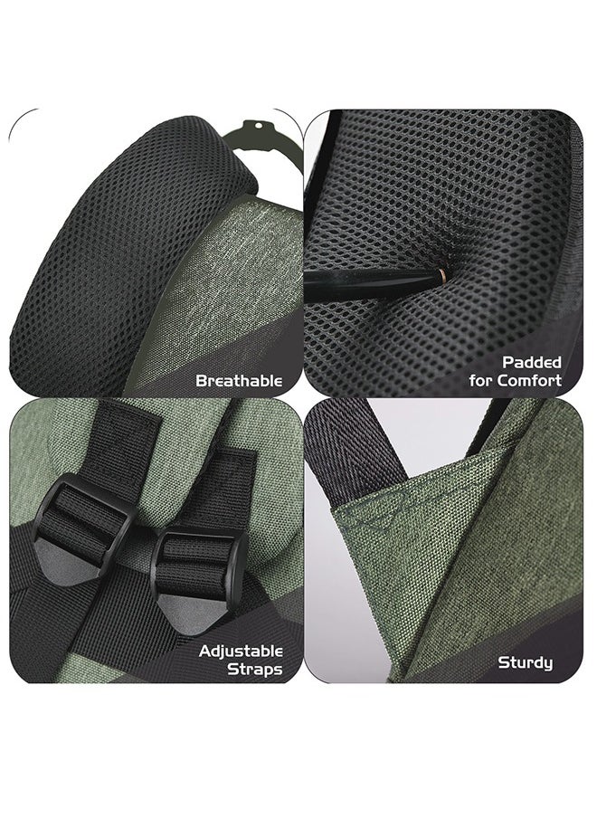 Little Story - 2-In-1 Diaper Bag With Sanitizer Bottle, Keychain And Stroller Hooks - Green - Image 1