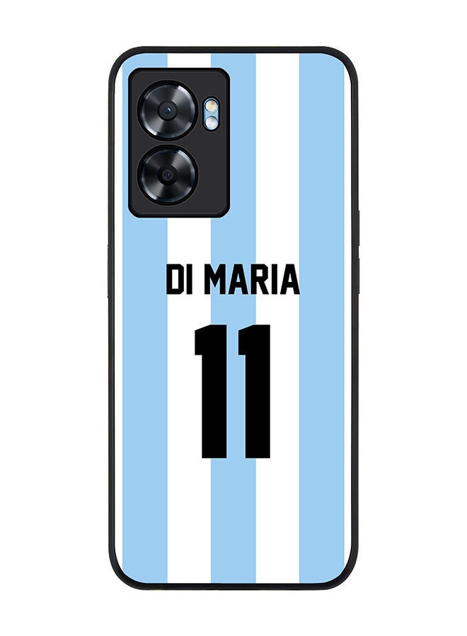 Stylizedd Rugged Black edge case for Oppo A57 Slim fit Soft Case Flexible Rubber Edges Anti Drop TPU Gel Thin Cover - Football Team - Argentina Player Name - Di Maria - Image 1