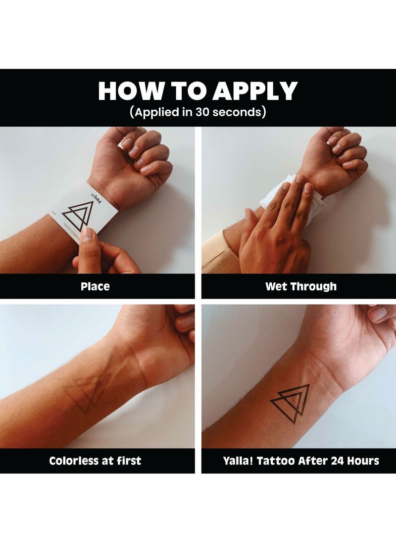 Le Inka - Le Inka Temporary Tattoos Pack of 4 Water-Permeable Breathable Long Lasting Lasts 1-2 Weeks Premium Plant-Based Men & Women - Fitness Collection - Image 1