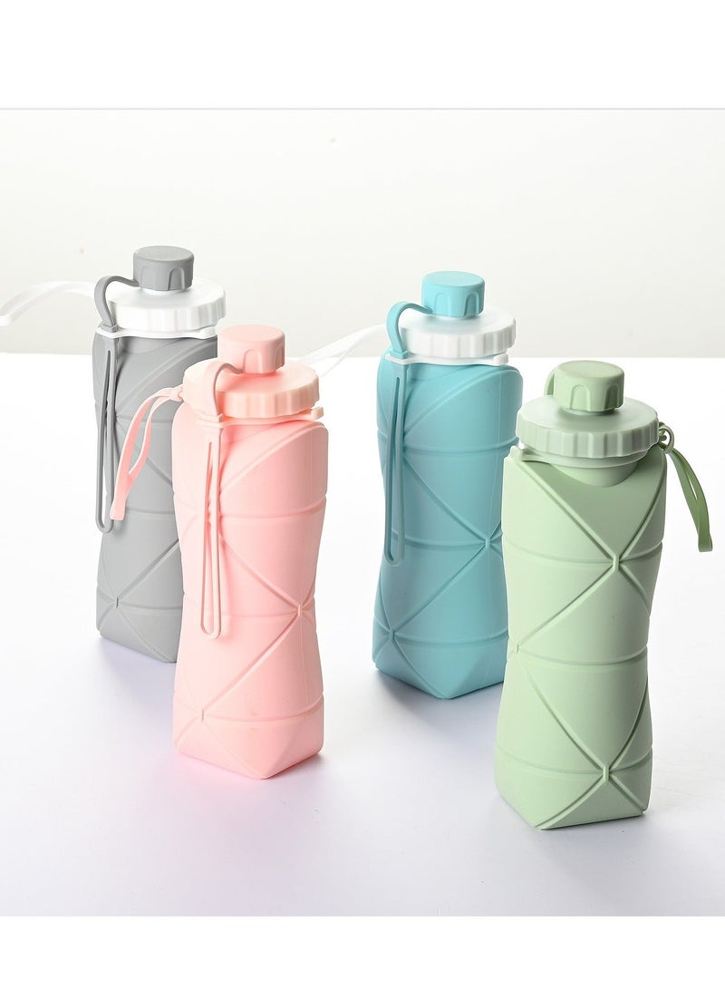 Goldfish 600ml Outdoor Sports Folding Water Cup with Straw Portable for Riding and Traveling - Image 3