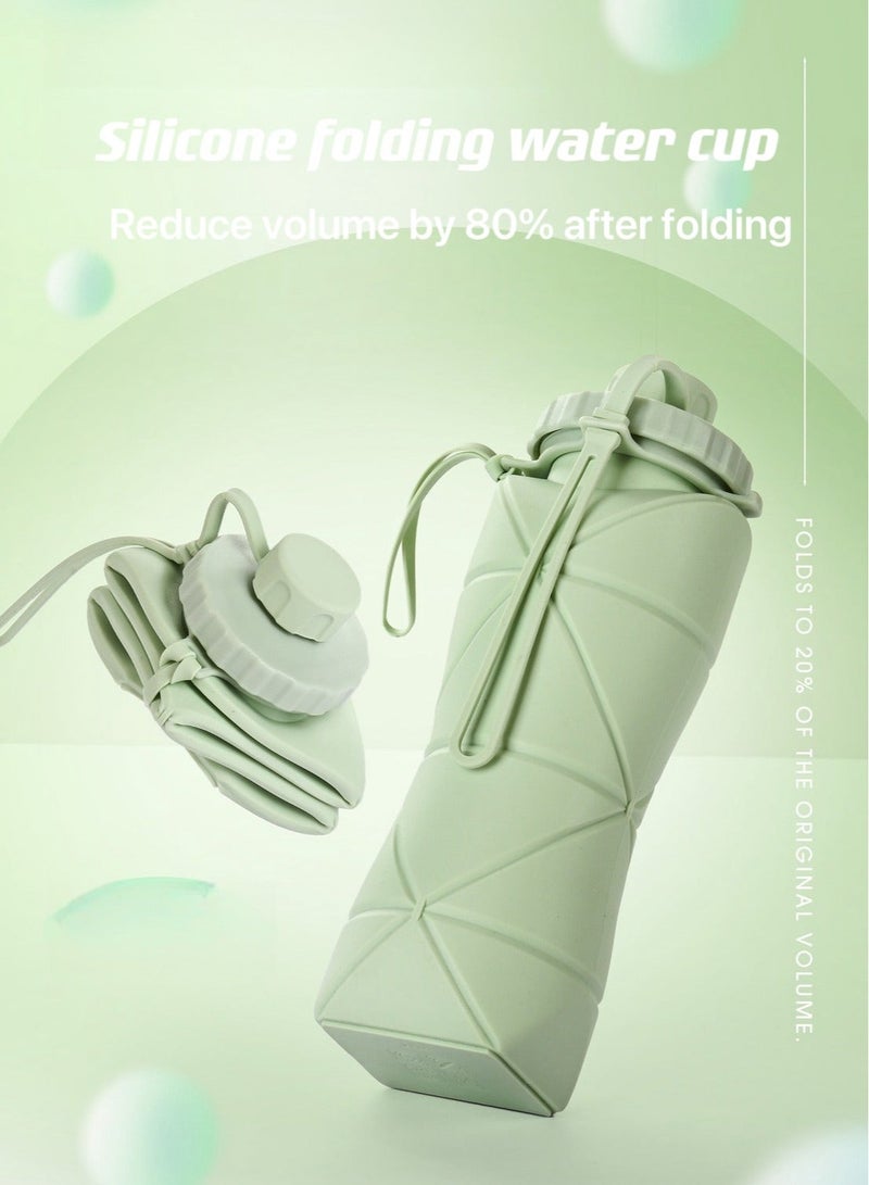 Goldfish 600ml Outdoor Sports Folding Water Cup with Straw Portable for Riding and Traveling - Image 4