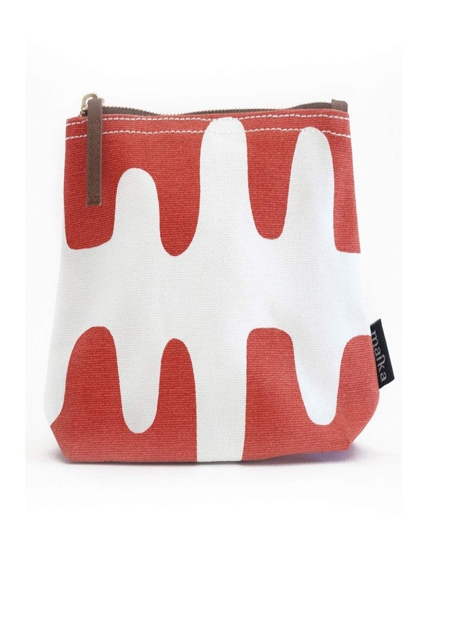 maika Recycled Canvas Large Travel Pouch, Echo Tangerine - Image 1