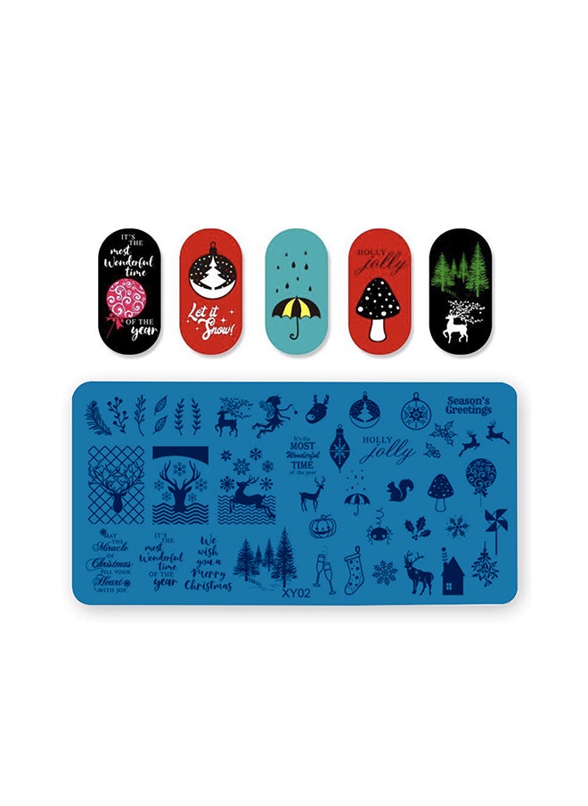 brunson - Nail Plates Nail Stamp Templates Metal Manicure Stencils Nail Art Stamping Image Plates for Nail Salon DIY Decoration MEDIUM NSP XY02 - Image 1