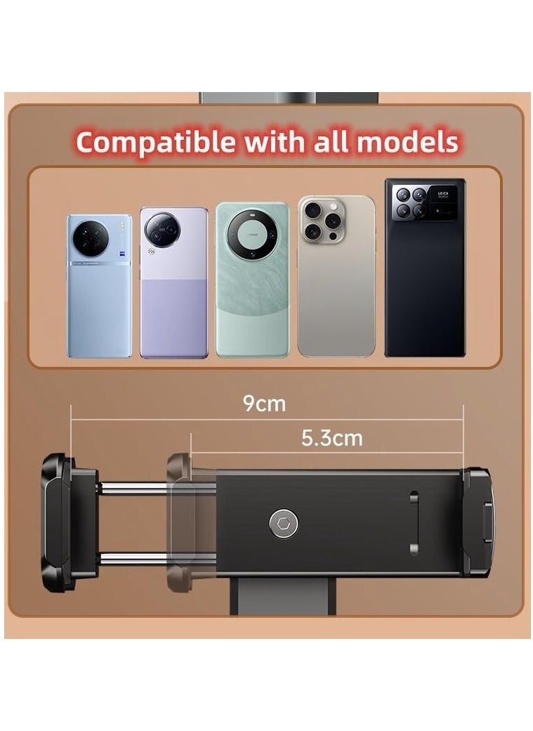 JAJEEK Universal Airplane Phone Holder – Portable Travel Stand, Foldable Magic Clamp for Desk & Movies | Compact & Adjustable Phone Mount for Airplane, Desk, and Entertainment | Grey Color, Travel-Friendly & Convenient - Image 4