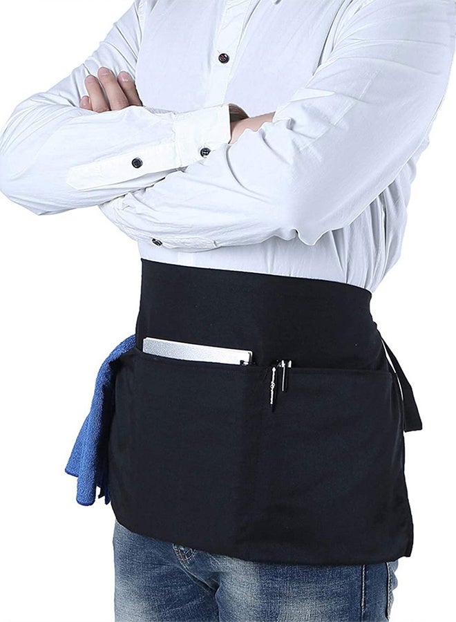 Short Half Chef Waiter Apron with Multiple Pockets - Image 4