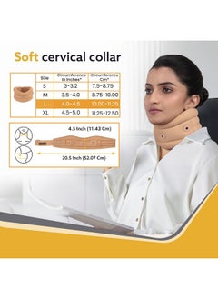 AGARO AGARO Cervical Collar Spondylitis Neck Support, Adjustable Neck Brace With Extra Support, Relieves Pain, Stress & Pressure in Spine, Inflatable Neck Stretcher Collar Device, Large, Beige  - Image 3