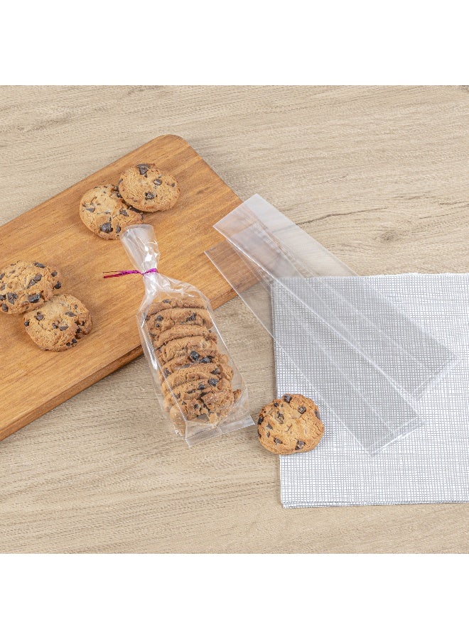 Restaurantware Bag Tek 2 x 8.25 Inch Gusset Bags, 100 Heat Sealable Candy Bags - Food Safe, Package Popcorn or Cookies, Clear Plastic Treat Bags, For Party Favors, Snacks, or Baked Goods, - Image 3