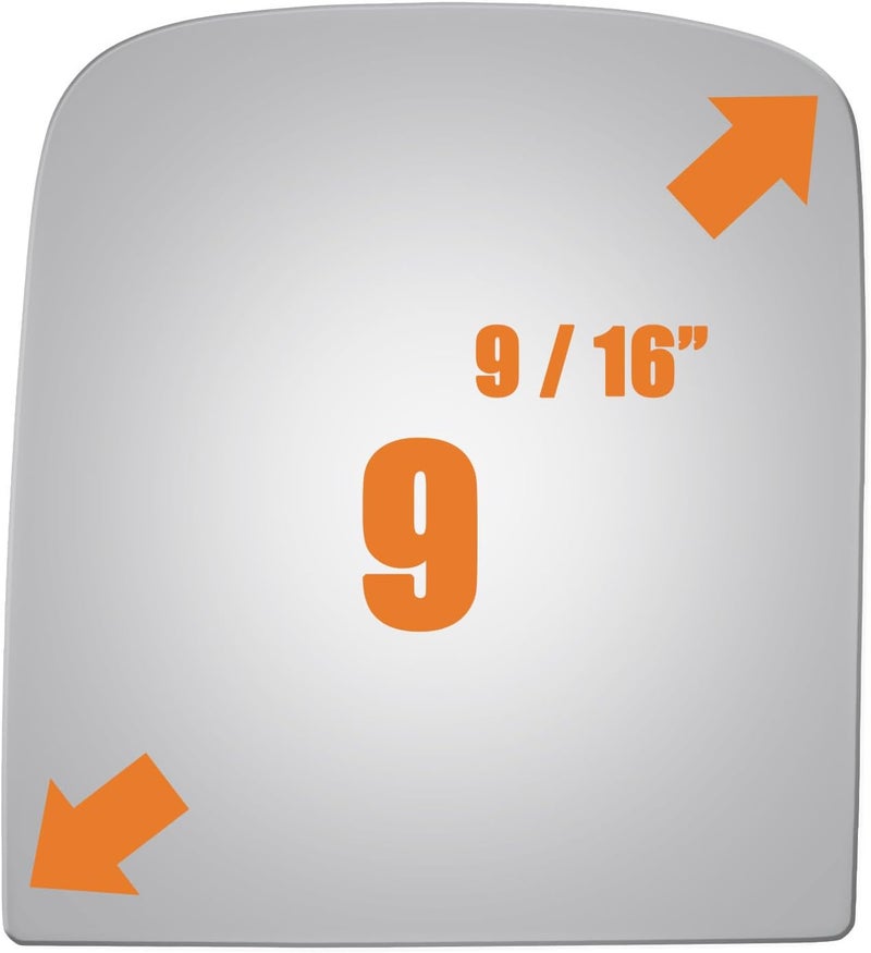 WLLW Replacement Mirror Glass for Chevy GMC Tahoe, Silverado, Sierra, Yukon, Avalanche, Escalade - Driver Side (Upper Flat) - Image 3