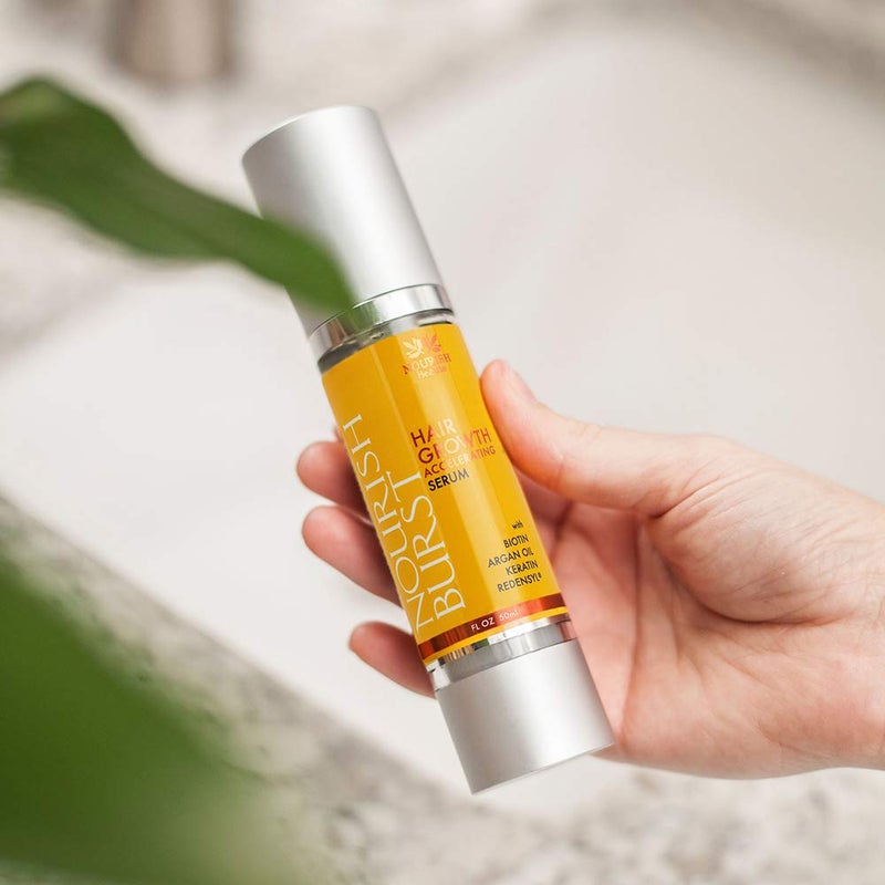 Nourish Beaute سيروم علاج إعادة نمو الشعر من نورش بيوتي لتساقط الشعر، الحجم والسمك مع الكافيين للرجال والنساء، 1.7 أونصة - Image 5