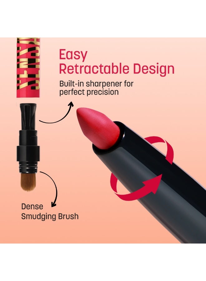 فور إيفر52 Forever52 Sensational Matte Lip Liner with Smudging Brush Rebel Plum - SML010 - Image 4