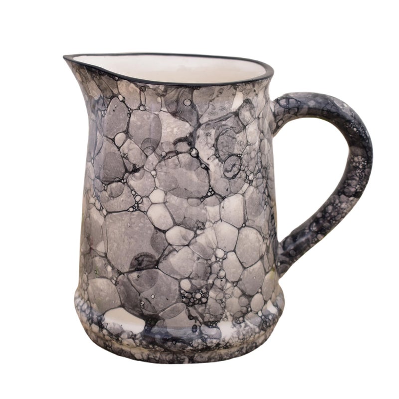 KunhaR Ceramic Water Jug, Ceramic Picher, 1750 Ml, Black Luster - Image 1