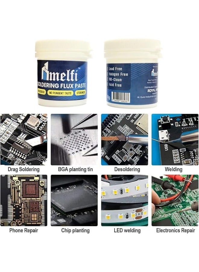 melfi Melfi Electronic Grade Soldering Paste 50g - Low Smoke Emission Solder Paste Flux for Solder Iron & Work Station Solder Grease Rosin Paste Flux  - Image 4