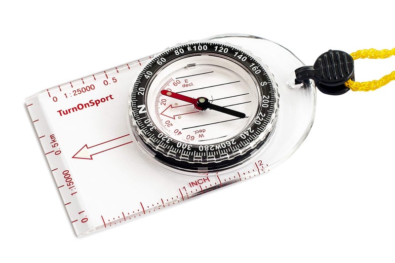 TurnOnSport Boy Scout Hiking Compass - Mini Orienteering Compass for Kids, Waterproof & Lightweight, Ideal for Map Navigation & Camping - Image 1