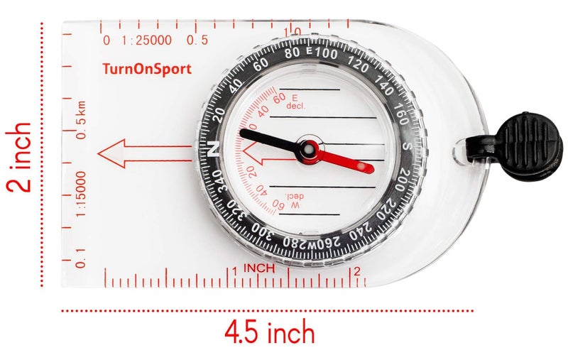 TurnOnSport Boy Scout Hiking Compass - Mini Orienteering Compass for Kids, Waterproof & Lightweight, Ideal for Map Navigation & Camping - Image 4