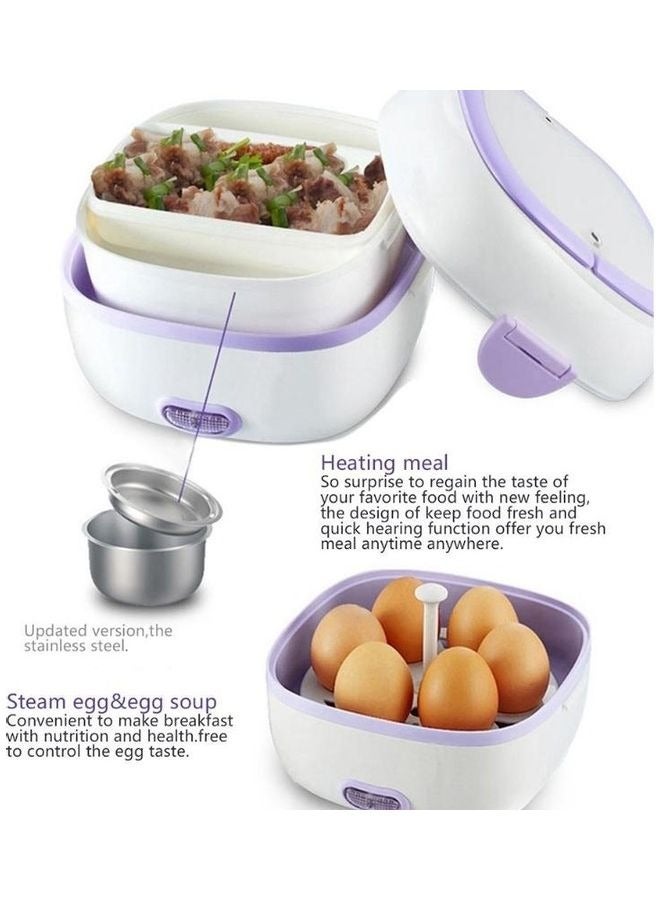 Self Cooking Electric Lunch Box Multi-Function Portable Food Warmer for On-The-Go Stainless Steel Food Warmer Lunchbox Containers Self Heating Bento Box for Home Office  - Image 3