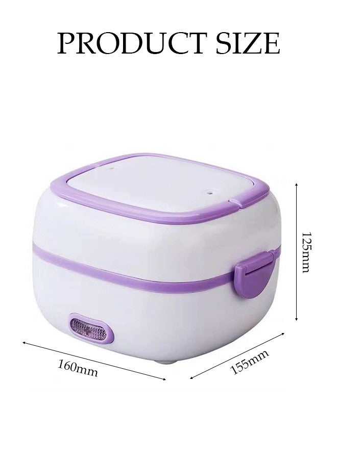 Self Cooking Electric Lunch Box Multi-Function Portable Food Warmer for On-The-Go Stainless Steel Food Warmer Lunchbox Containers Self Heating Bento Box for Home Office  - Image 5