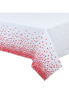 Dot Disposable Tablecloth Gold And Silver Coffee Wave Dot Rose Gold Bronzing Dot Tablecloth 54x108in-Color:Red-gradient Dot 1.37x 2.74 Meters