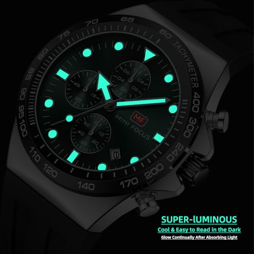 MF MINI FOCUS MINI Focus Men Watches Business Sport Wrist Watch (Chronograph/Waterproof/Luminous/Calendar) Silicon Band Fashion Casual Watches for Men - Image 4