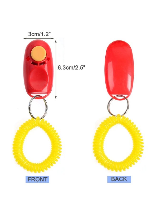 Coolrunner 7pcs 7 Color Universal Animal Pet Dog Training Clicker with Wrist Bands Strap, Assorted Color Dog Clickers for Pet Dog Training & Obedience Aid - Image 2