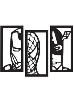 Marvel Heroes - Spiderman, Batman, Ironman - 3 Frames