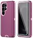 ONOLA Phone Case for Samsung Galaxy S26 Ultra Case with HD Screen Protector Heavy Duty Shockproof Dropproof 3Layer Cover Phone Case for Galaxy S26 Ultra 69WineRedPink - Image 2