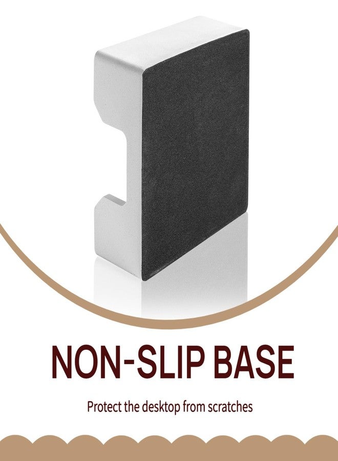 BAOHD Concrete Sticky Note Holder for 3x3″ Notes - Cement Self-Stick Note Memo Pad Holder Notepad Dispenser Organizer - Modern Desk Accessory for Office & Home, White - Image 5