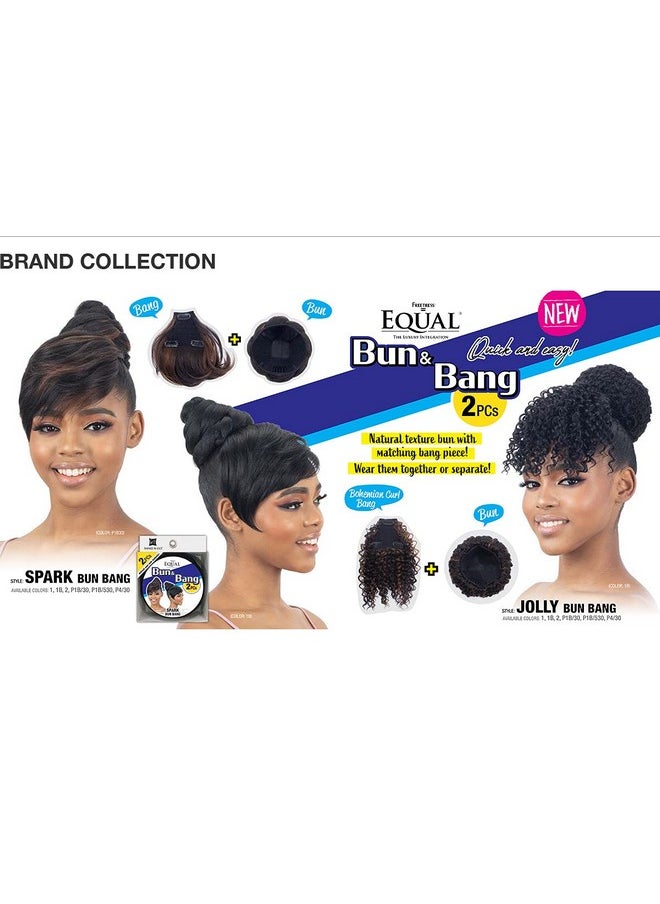 FreeTress Equal - Synthetic Bun And Bang Jolly Bun Bang (P1B/530) - Image 1