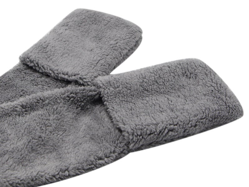 Bioterti Super Soft Fleece Womenâ€™s Hooded Scarf & Hat W/Glove Pockets By Bioterti (Gray) - Image 2