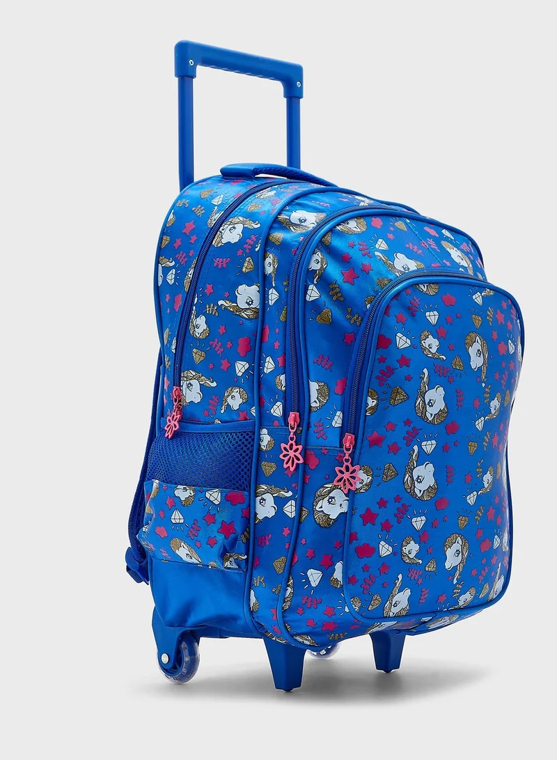 Austin Reed Kids Printed Trolley Backpack
