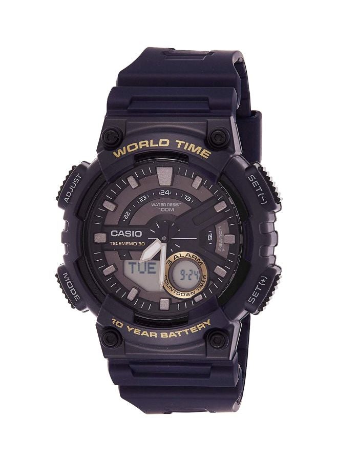 كاسيو ساعة يد رقمية وبعقارب مقاومة للماء طراز  AEQ-110W-2AVDF رجال - Image 1