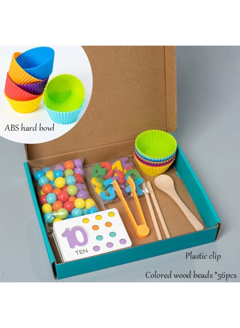 i diD Math Learning Toy for Toddlers & Kids (3-6 Yrs) | Number Counting, Color Sorting, & Fine Motor Skills Practice | Educational Stem Activity Game with Beads, Tongs, & Cards - Image 5
