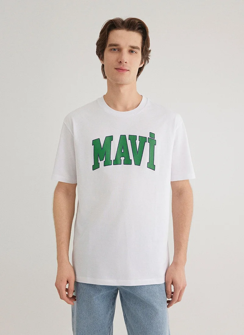 مافي Mavi Logo Printed White T-Shirt