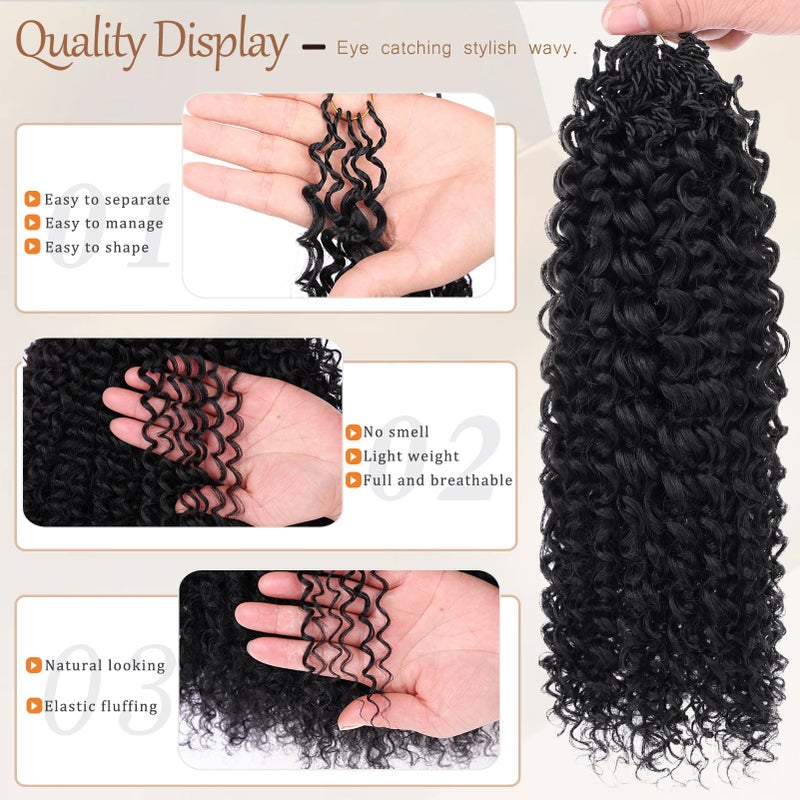 Beverlee Kinky Crochet Hair - 12 Inch Curly, Wavy & Yanky Twist Synthetic Pre Looped Crochet Hair for Black Women - 8 Packs - Image 3