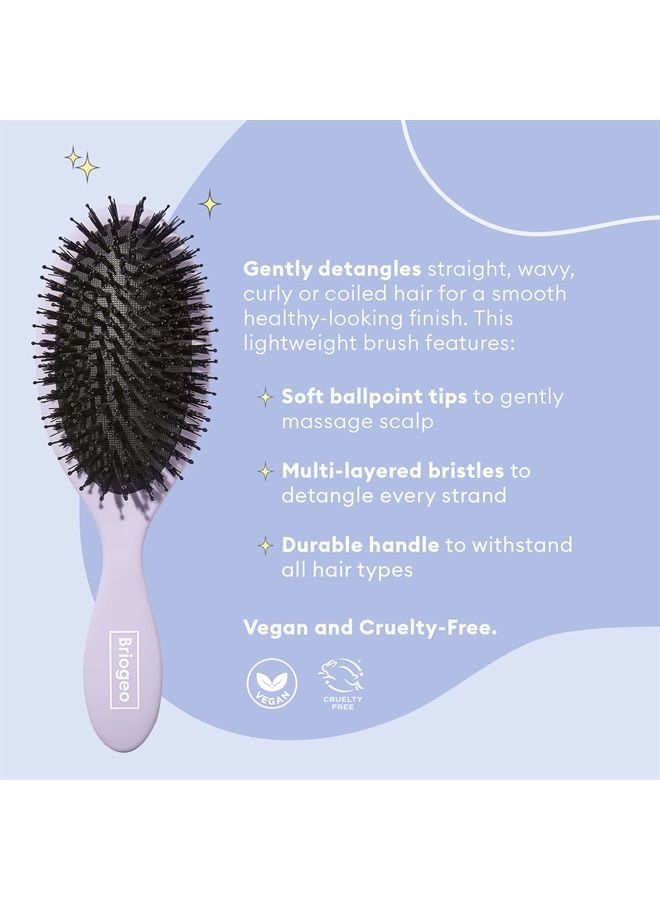 Vegan Boar Bristle Hair Brush | For Long, Short, Thick, Thin, Curly, Wavy, Straight Hair