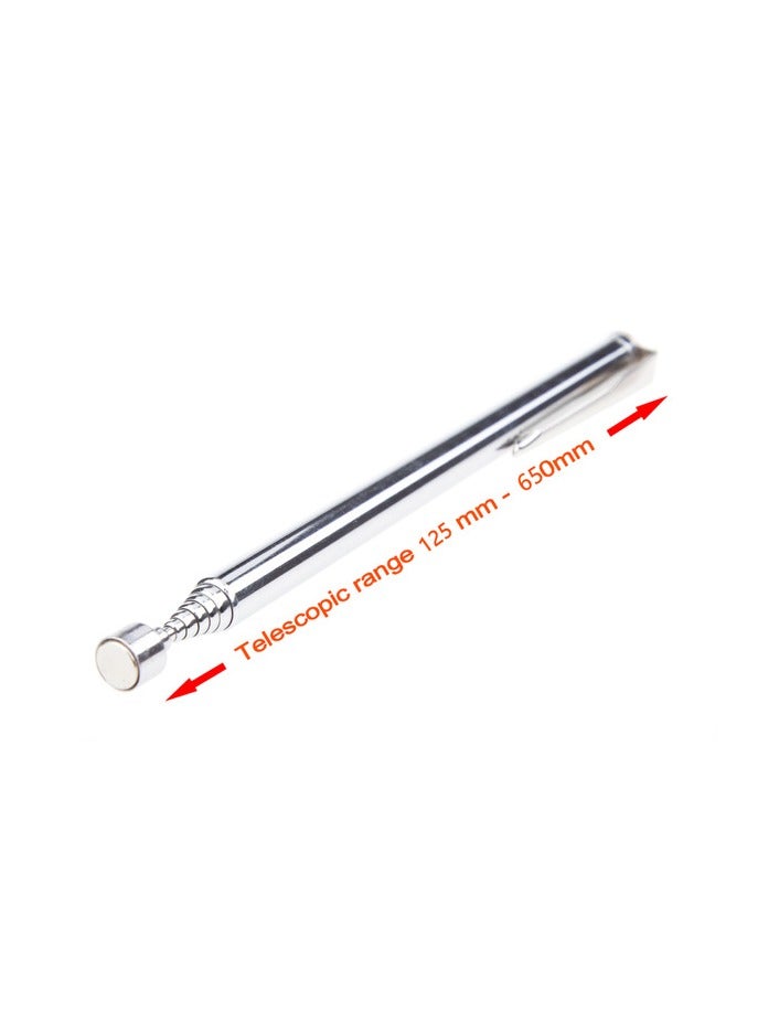 AROAQ Telescoping Magnetic Pickup Tools, Extendable Grabber Mechanic Tools, Mini Portable Telescopic Magnetic Magnet Pen For Picking Up Nut Bolt Extendable Pickup Rod Stick, ( Silver )  - Image 1