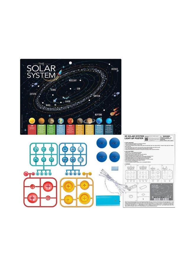 4m 4M KidzLabs 3D Solar System Light Up Poster Board - Image 1