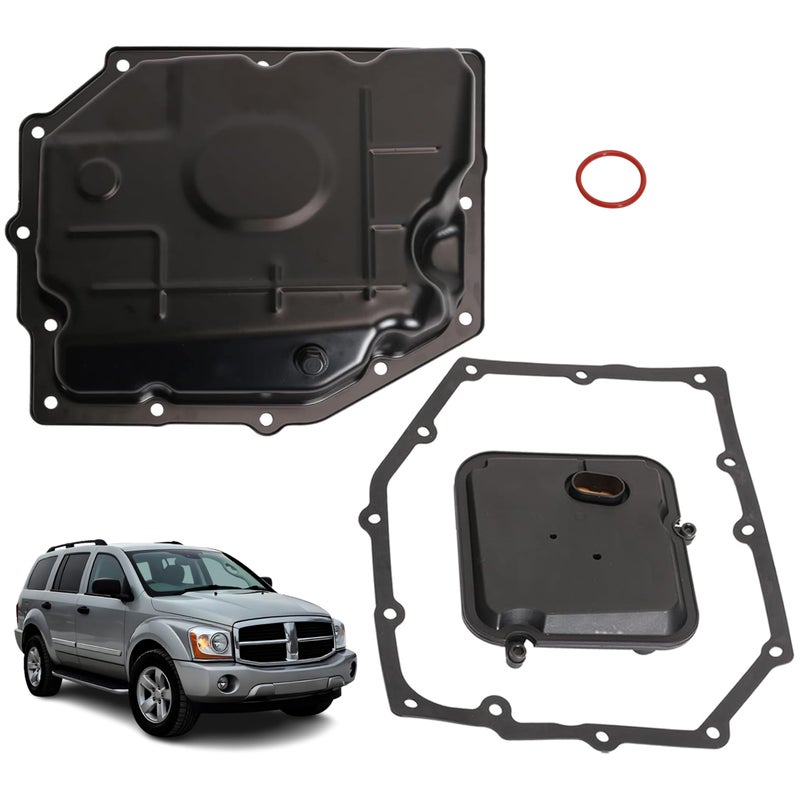 JAVOUKA Transmission Oil Pan Kit with Transmission Filter Gasket for 42RLE Transmission for Dodge Dakota Durango Nitro Challenger Charger Magnum for Jeep Liberty Wrangler 52852912AC 265818