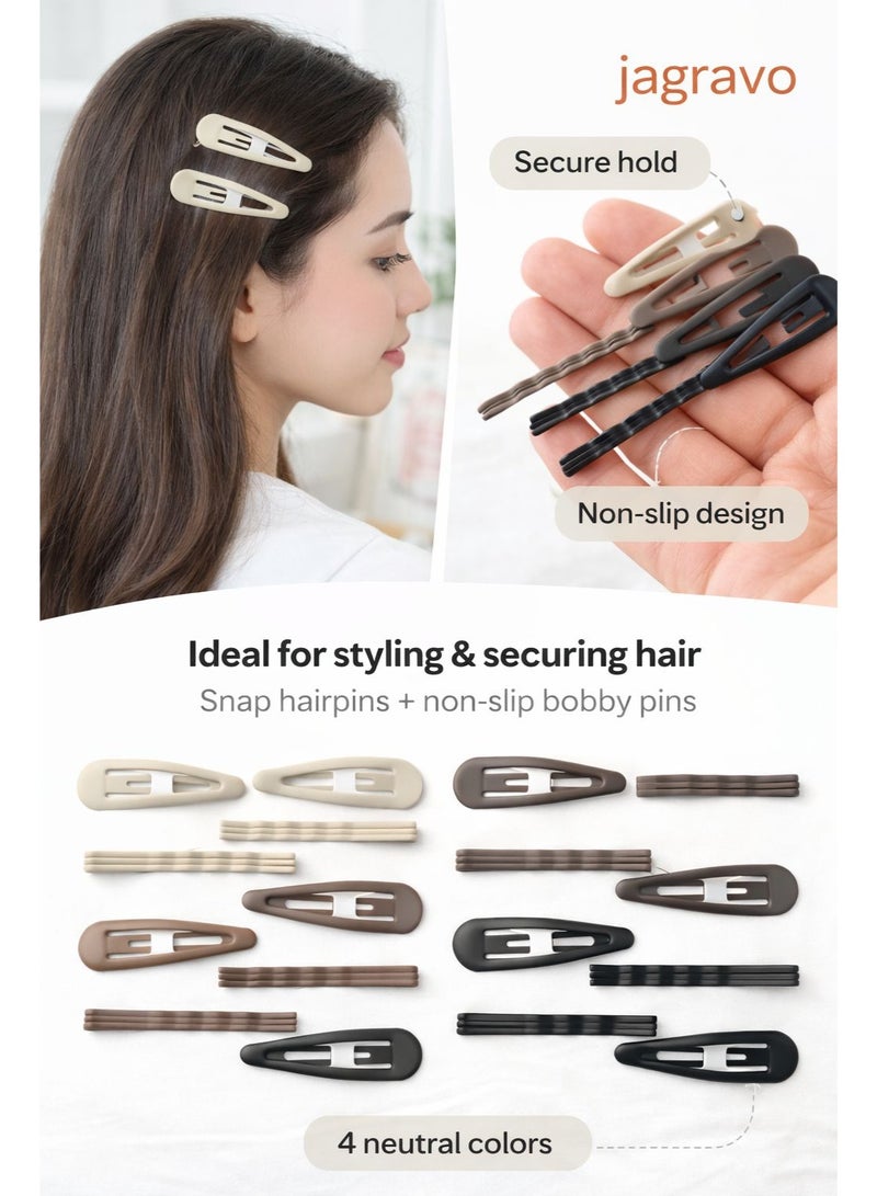 Jagravo Non-Slip Hair Clips & Bobby Pins Set for Women Girls Snap Hairpins Styling Accessories - Image 2