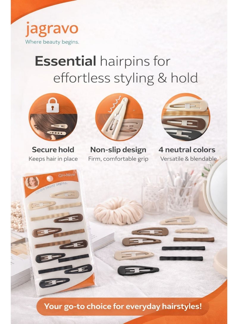 Jagravo Non-Slip Hair Clips & Bobby Pins Set for Women Girls Snap Hairpins Styling Accessories - Image 4