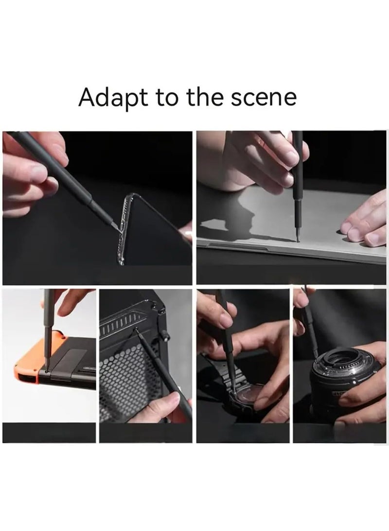 مجموعة مفكات براغي، مفك براغي صغير دقيق 24 في 1، مجموعة رؤوس مفكات مغناطيسية مع طقم إصلاح من الألومنيوم، مناسبة للاستخدام في الأجهزة الإلكترونية والهواتف الذكية والساعات والنظارات وأجهزة الكمبيوتر الشخصية وأجهزة ماك بوك - Image 5