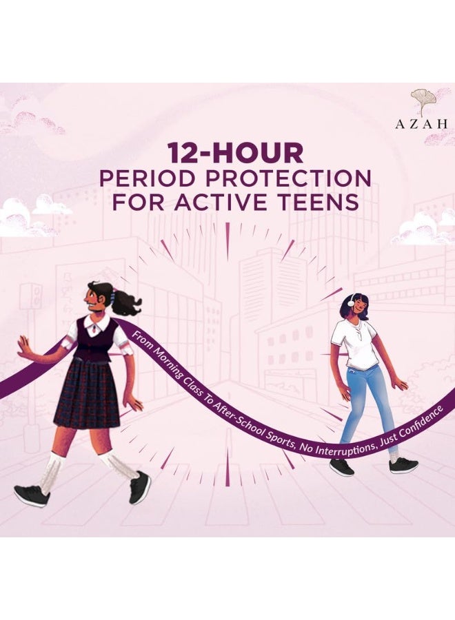 Azah Teen Disposable Period Panty for Girls (S-M for 12–14 Years Old) | Heavy Flow Coverage | 12-Hour Leak Protection | 360° Coverage | Panty-Like Fit | Ideal for School & Overnight Use | Pack of 5 - Image 2