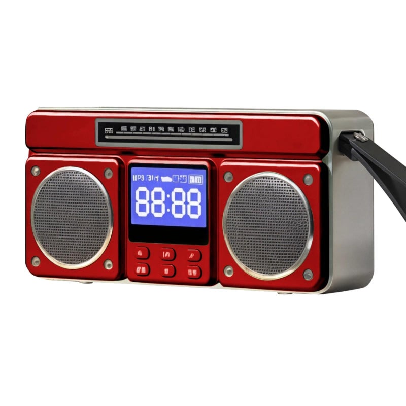 راديو FM صغير محمول قابل لإعادة الشحن مع USB لاسلكي وبطاقة TF وصوت HiFi للاستخدام في الهواء الطلق والحمام - Image 2
