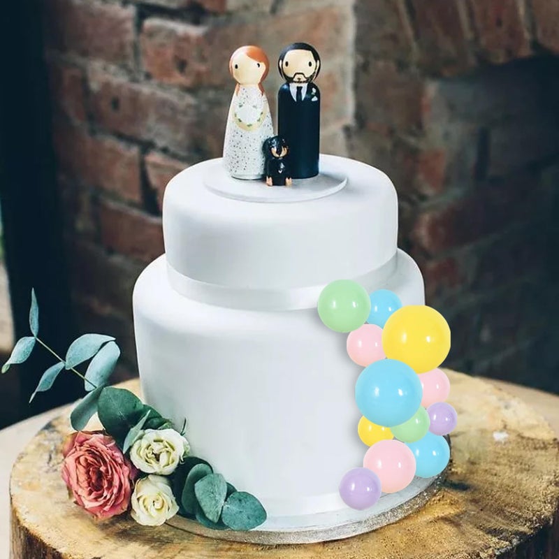 BEISHIDA 40 Pcs Foam Ball Cake Toppers with Sticks Mini Cake Decorations for Birthdays  Weddings  Baby Showers  DIY Baking Supplies  Anniversary Party (Pastel Color) - Image 5