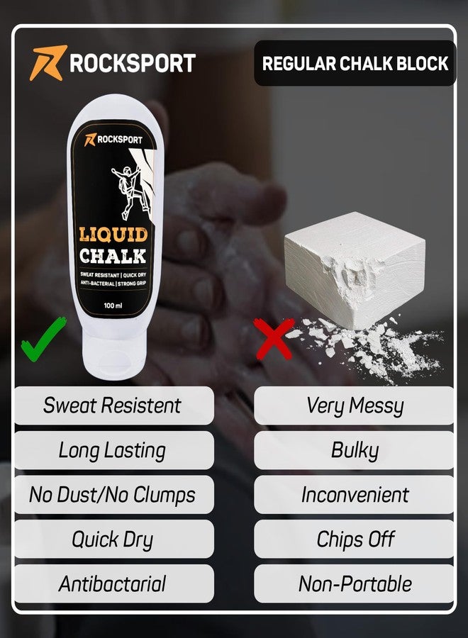 Rocksport Liquid Chalk for Gym, Weightlifting & Climbing - Quick Drying Lifting Chalk | Gym Powder for Grip | Non-Messy Chalk for Gym, Fitness, Crossfit & Calisthenics | 50 ML - Image 5