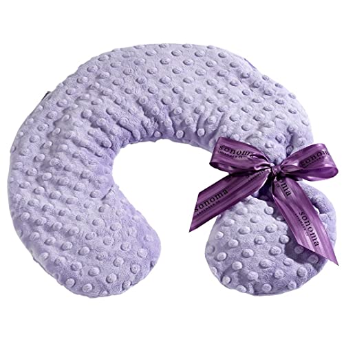 Sonoma Lavender Luxury Lavender Heatable/Chillable Neck Pillow, Microwaveable for Neck and Shoulders with Removable Washable Covers, Great for Relaxation and Pain Relief (Lilac Dot) - Image 1