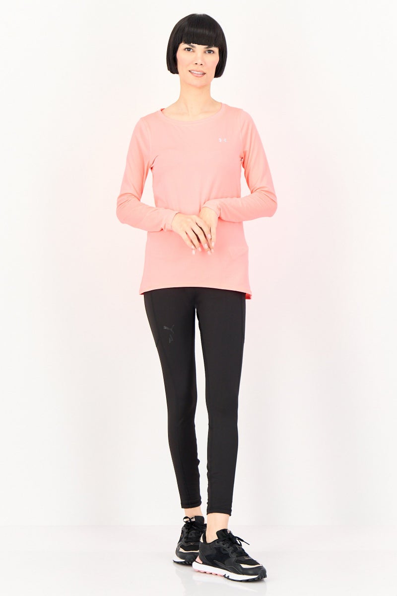 UNDER ARMOUR Women Sportswear Fit Long Training T-Shirt, Fuchsia - Image 3