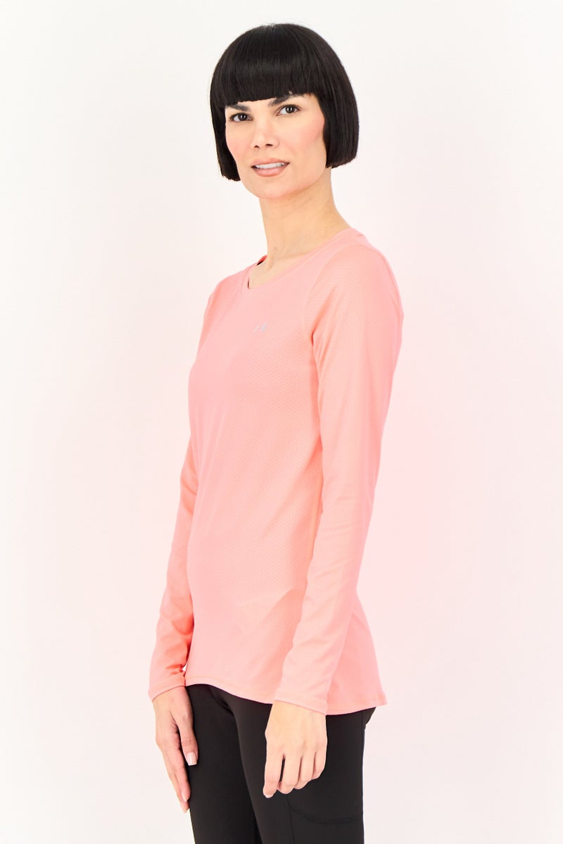 UNDER ARMOUR Women Sportswear Fit Long Training T-Shirt, Fuchsia - Image 4