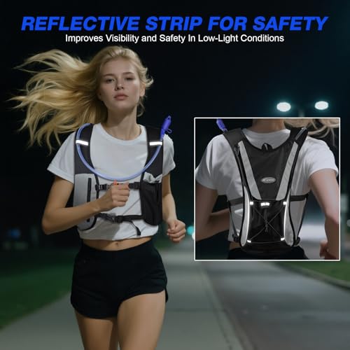 KUYOU Hydration Pack,Water Backpack with 2L Water Bladder Perfect for Running Cycling Hiking Climbing Pouch - Image 4